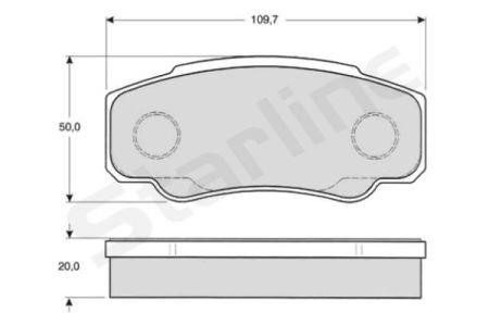 StarLine BD S328 Brake Pad Set, disc brake BDS328: Buy near me in Poland at 2407.PL - Good price!