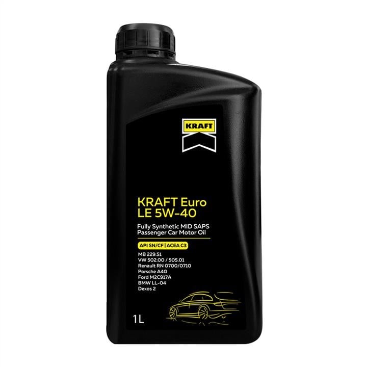 KRAFT Euro 708136 Engine oil KRAFT Euro LE 5W-40, 1L 708136: Buy near me at 2407.PL in Poland at an Affordable price!