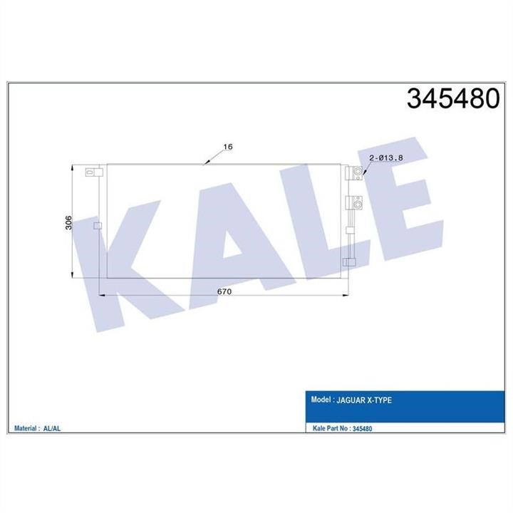 Kale Oto Radiator 345480 Радіатор кондиціонера (Конденсатор) 345480: Приваблива ціна - Купити у Польщі на 2407.PL!