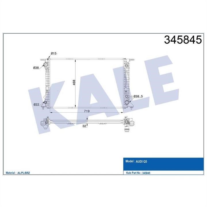 Kale Oto Radiator 345845 Kühler motorkühlung 345845: Kaufen Sie zu einem guten Preis in Polen bei 2407.PL!