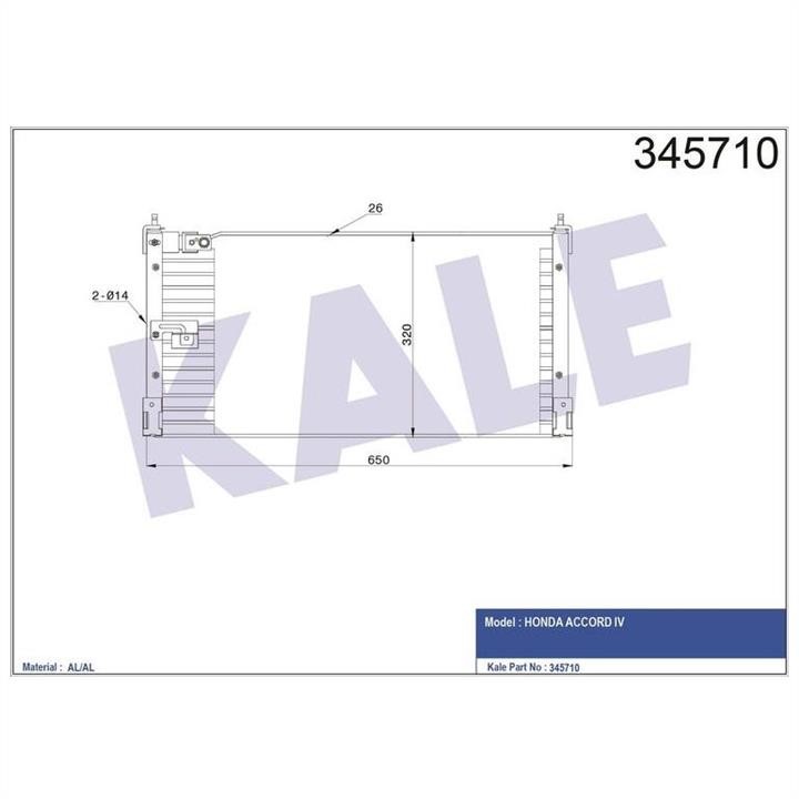 Kale Oto Radiator 345710 Радиатор кондиционера (Конденсатор) 345710: Отличная цена - Купить в Польше на 2407.PL!