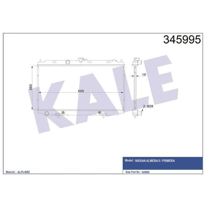 Kale Oto Radiator 345995 Kühler motorkühlung 345995: Kaufen Sie zu einem guten Preis in Polen bei 2407.PL!
