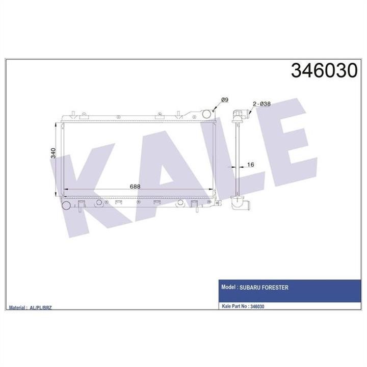 Kale Oto Radiator 346030 Радіатор охолодження двигуна 346030: Купити у Польщі - Добра ціна на 2407.PL!