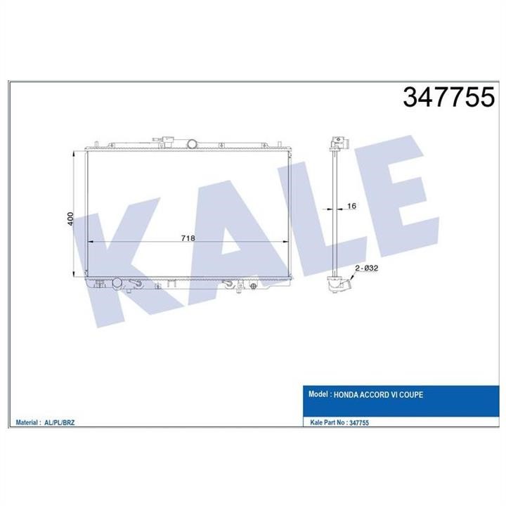 Kale Oto Radiator 347755 Chłodnica, układ chłodzenia silnika 347755: Dobra cena w Polsce na 2407.PL - Kup Teraz!