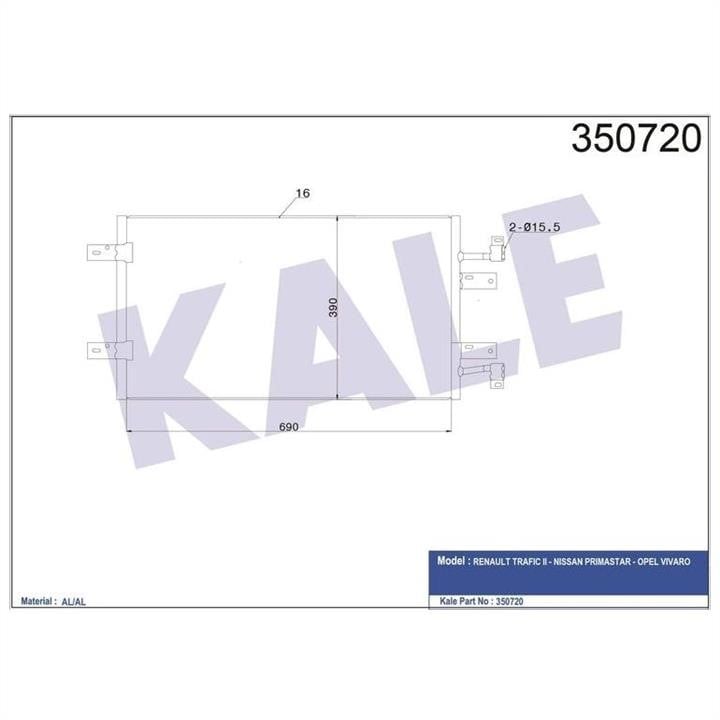 Kale Oto Radiator 350720 Kühlmodul 350720: Kaufen Sie zu einem guten Preis in Polen bei 2407.PL!