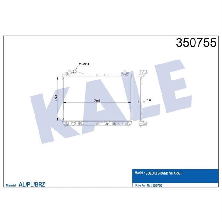 Kale Oto Radiator 350755 Chłodnica, układ chłodzenia silnika 350755: Dobra cena w Polsce na 2407.PL - Kup Teraz!