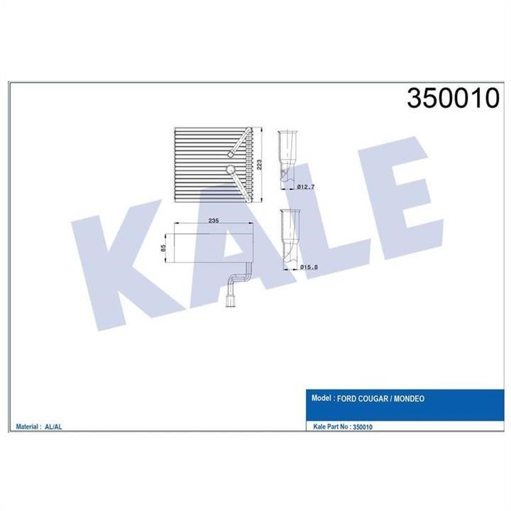Kale Oto Radiator 350010 Air conditioner evaporator 350010: Buy near me in Poland at 2407.PL - Good price!