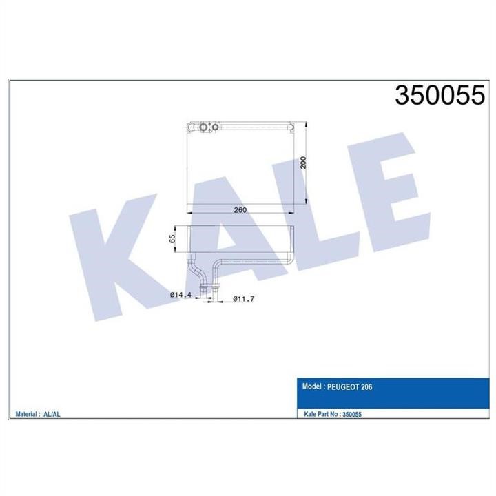 Kale Oto Radiator 350055 Air conditioner evaporator 350055: Buy near me in Poland at 2407.PL - Good price!