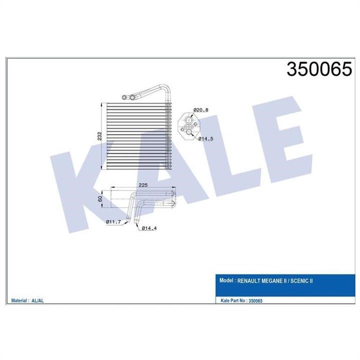 Kale Oto Radiator 350065 Air conditioner evaporator 350065: Buy near me in Poland at 2407.PL - Good price!