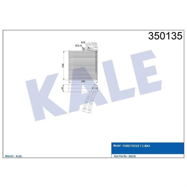 Kale Oto Radiator 350135 Air conditioner evaporator 350135: Buy near me in Poland at 2407.PL - Good price!
