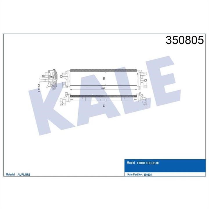 Kale Oto Radiator 350805 Intercooler, charger 350805: Buy near me in Poland at 2407.PL - Good price!