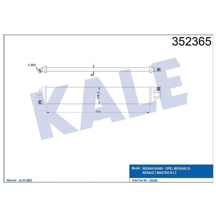 Kale Oto Radiator 352365 Радиатор охлаждения двигателя 352365: Отличная цена - Купить в Польше на 2407.PL!
