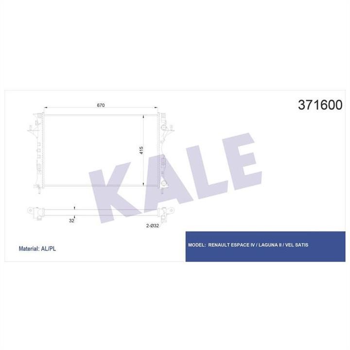 Kale Oto Radiator 371600 Radiator, engine cooling 371600: Buy near me in Poland at 2407.PL - Good price!