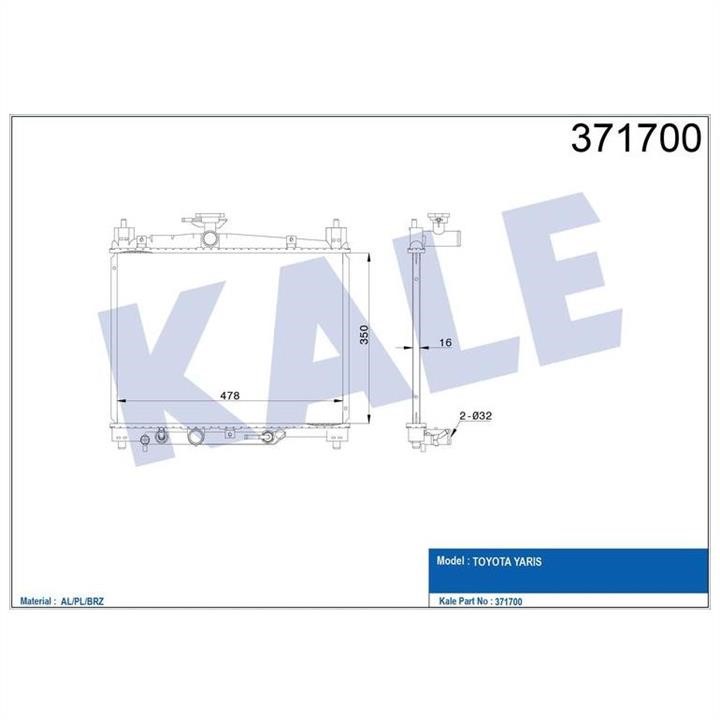 Kale Oto Radiator 371700 Радиатор охлаждения двигателя 371700: Отличная цена - Купить в Польше на 2407.PL!