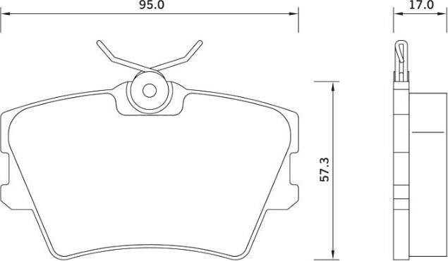 StarLine BD S097 Brake Pad Set, disc brake BDS097: Buy near me in Poland at 2407.PL - Good price!