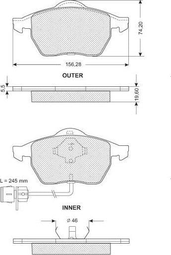 StarLine BD S109 Brake Pad Set, disc brake BDS109: Buy near me at 2407.PL in Poland at an Affordable price!