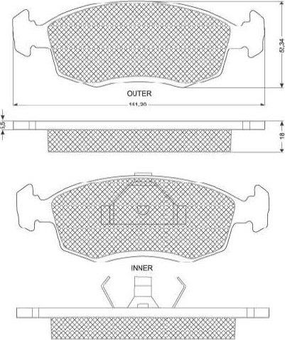 StarLine BD S140 Brake Pad Set, disc brake BDS140: Buy near me at 2407.PL in Poland at an Affordable price!