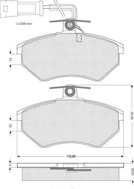 StarLine BD S235 Brake Pad Set, disc brake BDS235: Buy near me at 2407.PL in Poland at an Affordable price!