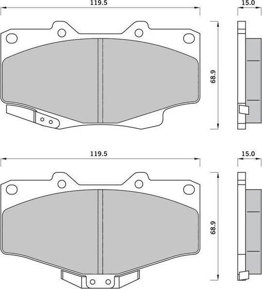 StarLine BD S393 Brake Pad Set, disc brake BDS393: Buy near me at 2407.PL in Poland at an Affordable price!