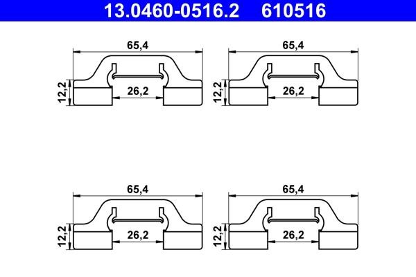 Ate Mounting kit brake pads – price 54 PLN