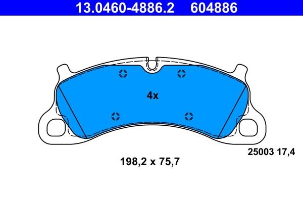 Ate 13.0460-4886.2 Brake Pad Set, disc brake 13046048862: Buy near me in Poland at 2407.PL - Good price!