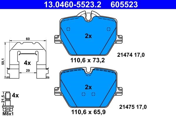 Ate Brake Pad Set, disc brake – price 332 PLN