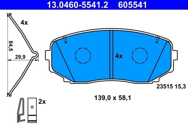 Ate Brake Pad Set, disc brake – price 205 PLN