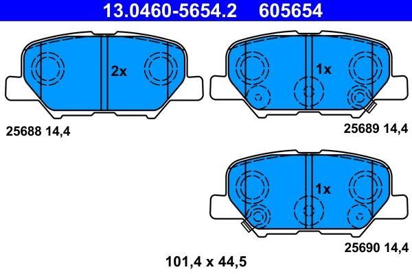 Ate Brake Pad Set, disc brake – price 211 PLN