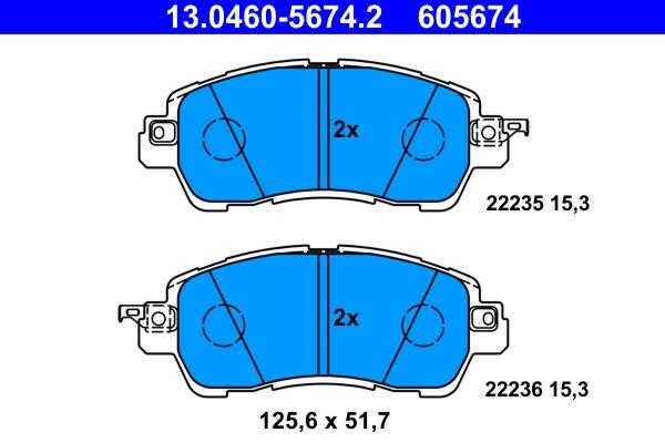 Ate 13.0460-5674.2 Brake Pad Set, disc brake 13046056742: Buy near me in Poland at 2407.PL - Good price!