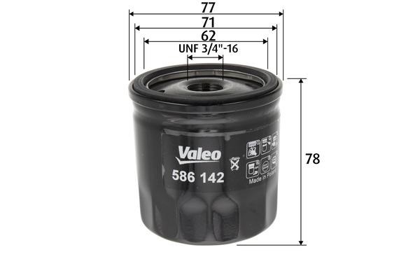 Valeo 586142 Oil Filter 586142: Buy near me in Poland at 2407.PL - Good price!