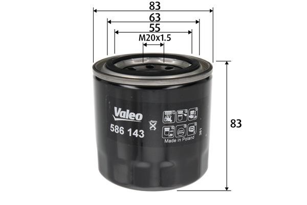 Valeo 586143 Oil Filter 586143: Buy near me in Poland at 2407.PL - Good price!