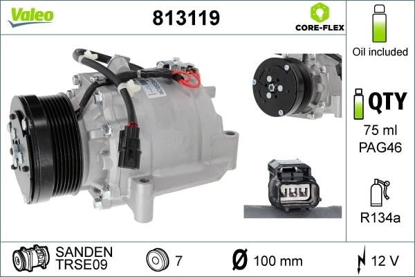 Valeo 813119 Compressor, air conditioning 813119: Buy near me in Poland at 2407.PL - Good price!