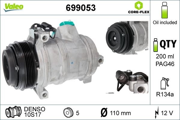 Valeo 699053 Compressor, air conditioning 699053: Buy near me in Poland at 2407.PL - Good price!