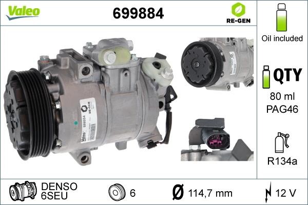 Valeo 699884 Kompressor 699884: Kaufen Sie zu einem guten Preis in Polen bei 2407.PL!