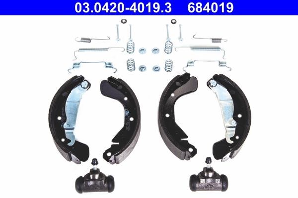 Ate 03.0420-4019.3 Brake shoe set 03042040193: Buy near me at 2407.PL in Poland at an Affordable price!