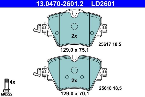 Ate ATE CERAMIC disc brake pads, set – price 559 PLN