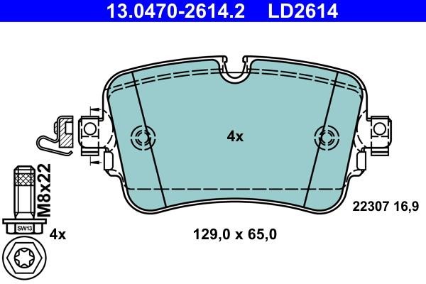Ate 13.0470-2614.2 ATE CERAMIC disc brake pads, set 13047026142: Buy near me in Poland at 2407.PL - Good price!