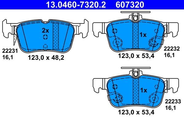 Ate 13.0460-7320.2 Brake Pad Set, disc brake 13046073202: Buy near me in Poland at 2407.PL - Good price!