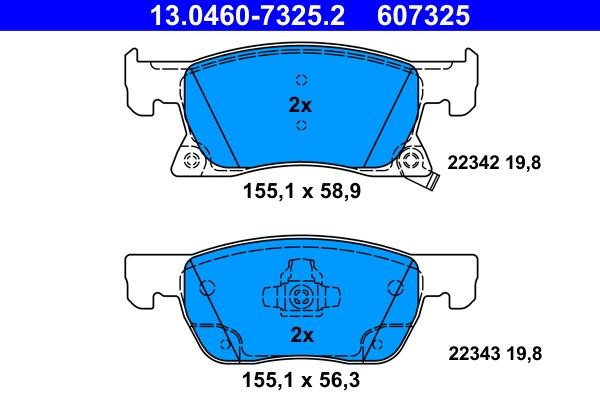 Ate 13.0460-7325.2 Brake Pad Set, disc brake 13046073252: Buy near me in Poland at 2407.PL - Good price!