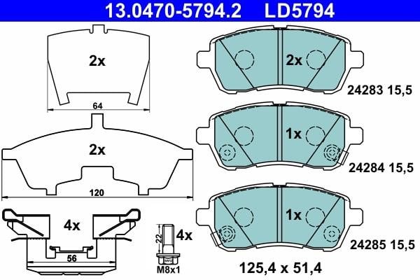 Ate ATE CERAMIC disc brake pads, set – price 279 PLN