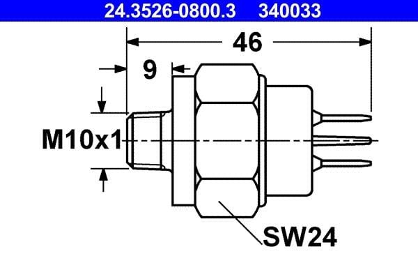 Ate 24.3526-0800.3 Brake light switch 24352608003: Buy near me in Poland at 2407.PL - Good price!