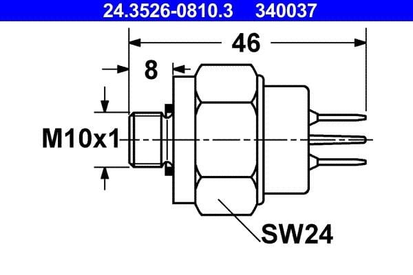 Ate 24.3526-0810.3 Brake light switch 24352608103: Buy near me in Poland at 2407.PL - Good price!