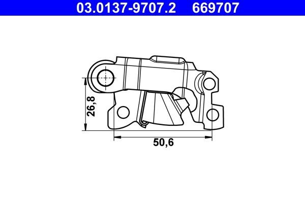 Ate 03.0137-9707.2 Repair kit for parking brake pads 03013797072: Buy near me in Poland at 2407.PL - Good price!