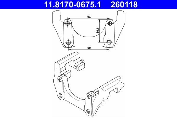 Ate Bracket rear brake caliper – price 139 PLN