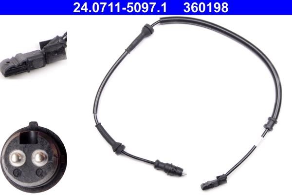 Ate 24.0711-5097.1 Sensor ABS 24071150971: Buy near me in Poland at 2407.PL - Good price!