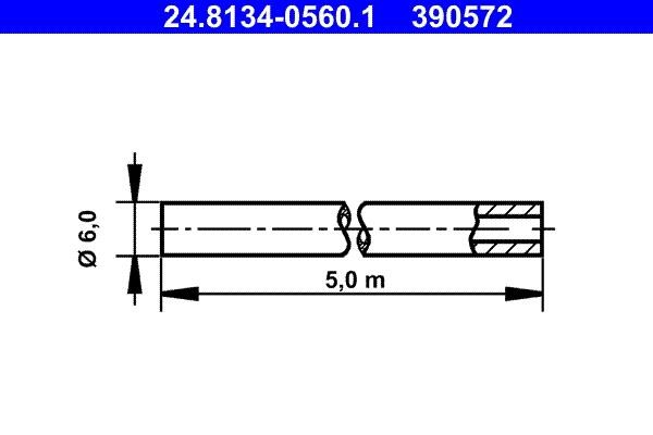Ate 24.8134-0560.1 Brake line 24813405601: Buy near me at 2407.PL in Poland at an Affordable price!