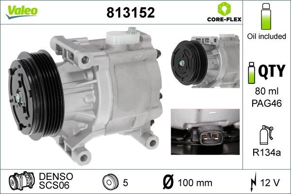 Valeo 813152 Compressor, air conditioning 813152: Buy near me in Poland at 2407.PL - Good price!