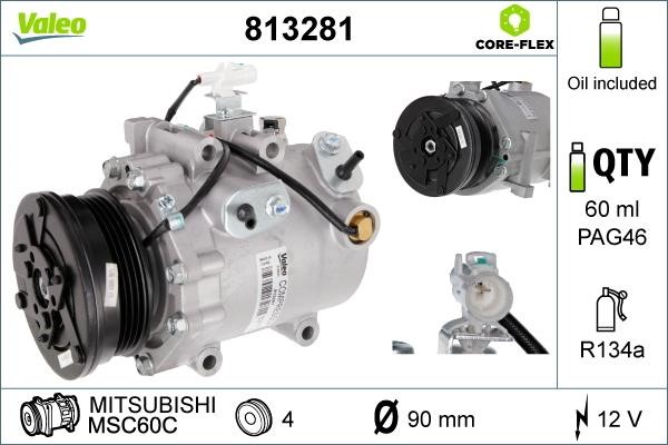 Valeo 813281 Compressor, air conditioning 813281: Buy near me in Poland at 2407.PL - Good price!
