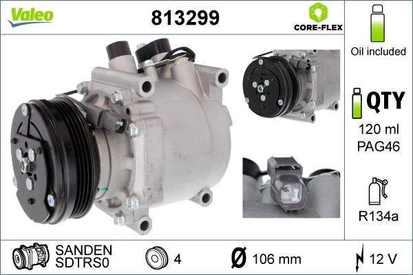 Valeo 813299 Compressor, air conditioning 813299: Buy near me in Poland at 2407.PL - Good price!