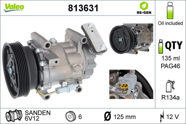 Valeo 813631 Compressor, air conditioning 813631: Buy near me in Poland at 2407.PL - Good price!